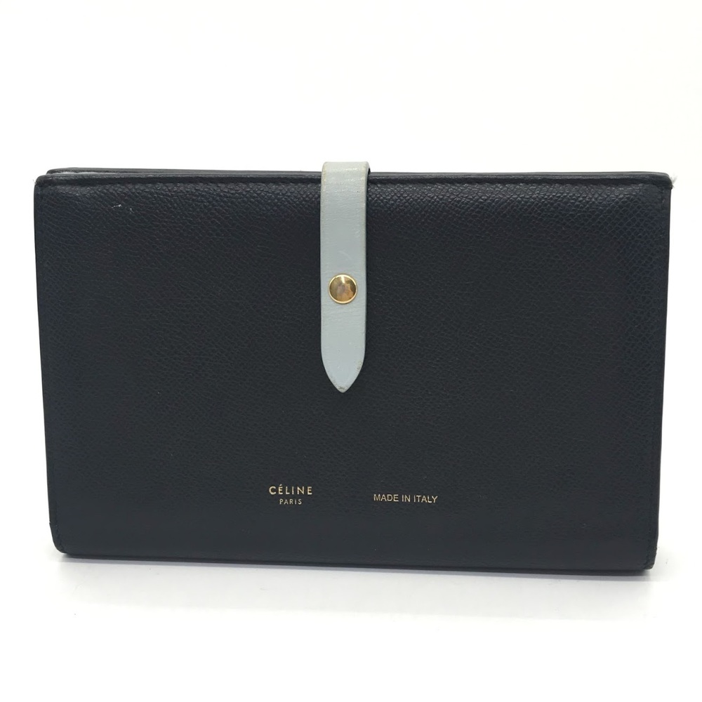 Celine Strap Multi Function Bi Fold Wallet Black - image 2